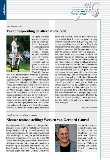 sep/okt - Academisch Genootschap