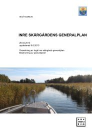 INRE SKÄRGÅRDENS GENERALPLAN - Ingå Kommun