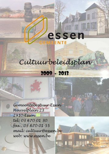 cultuurbeleidsplan 2009-2013 - Gemeente Essen