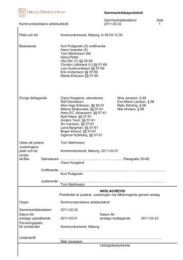 Sammanträdesprotokoll Sammanträdesdatum Sida ...