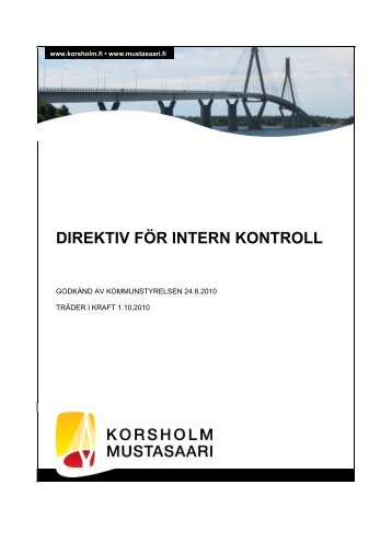 DIREKTIV FÖR INTERN KONTROLL - Korsholm