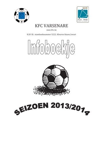 Infoboekje 2013-2014 - KFC Varsenare