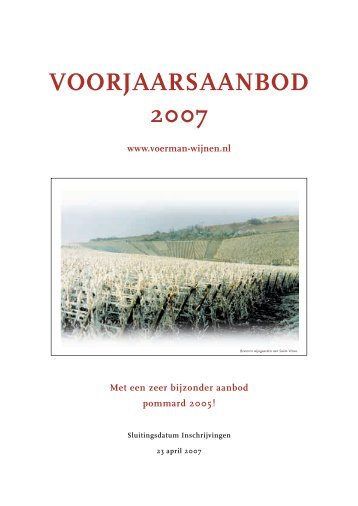 Brochure voorjaar 2007 (PDF document) - Voerman Wijnen