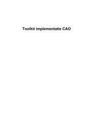 Toolkit implementatie CAO - A&O-fonds Waterschappen
