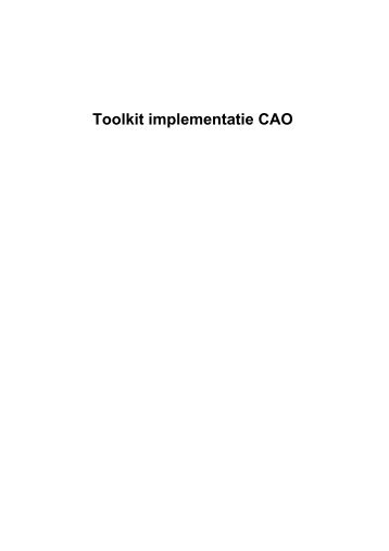 Toolkit implementatie CAO - A&O-fonds Waterschappen