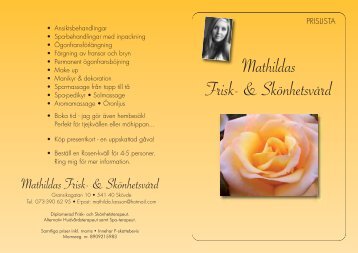 Mathildas Frisk- & Skönhetsvård - CLWebb