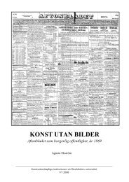 KONST UTAN BILDER Aftonbladet som borgerlig offentlighet, år 1869