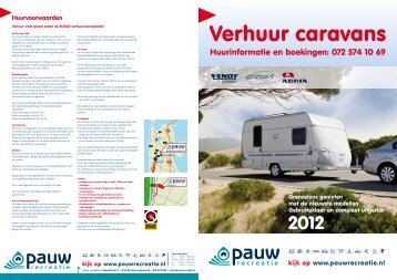 Verhuur caravans - Pauw Recreatie