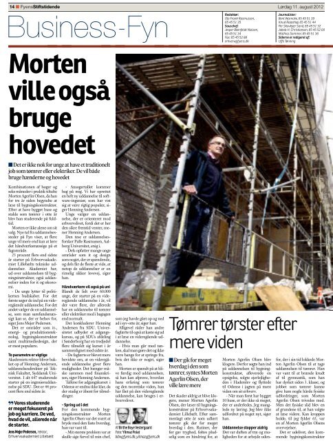 Morten ville også bruge hovedet - Syddansk Erhvervsskole