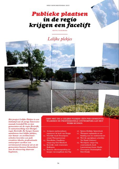 Open Monumentendagbrochure 11 - UiT in regio Kortrijk