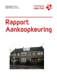 Rapport Aankoopkeuring - Vereniging Eigen Huis