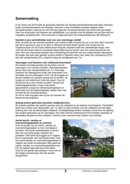 Pleziervaart op het Spaarne - Gemeente Haarlem