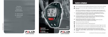 Polar S625X, Polar S725X Bruksanvisnin