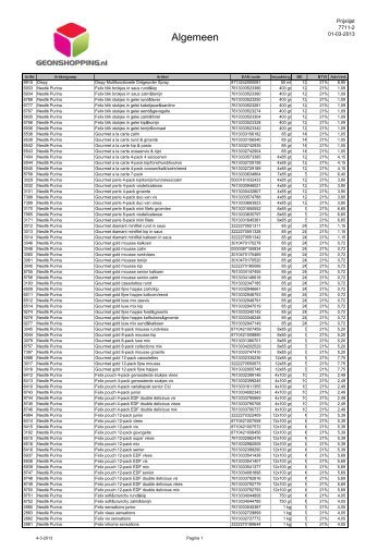 Algemeen digitale prijslijst 01-03-2013 - Geon Shopping