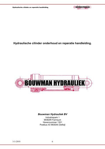 Handleiding hydraulische cilinder - Bouwman Hydrauliek