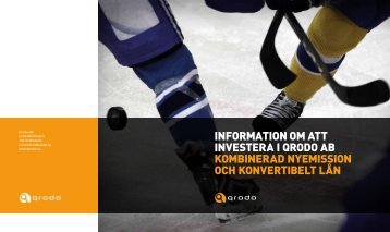 InformatIon om att Investera I Qrodo aB KomBInerad nyemIssIon och ...