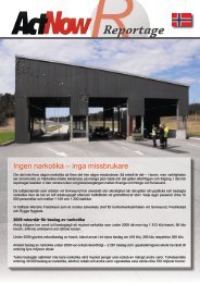 Ingen narkotika – inga missbrukare. Reportage från ... - ReactNow