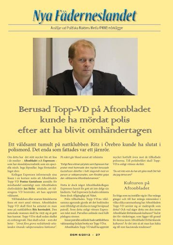 Berusad Topp-VD på Aftonbladet - DSM