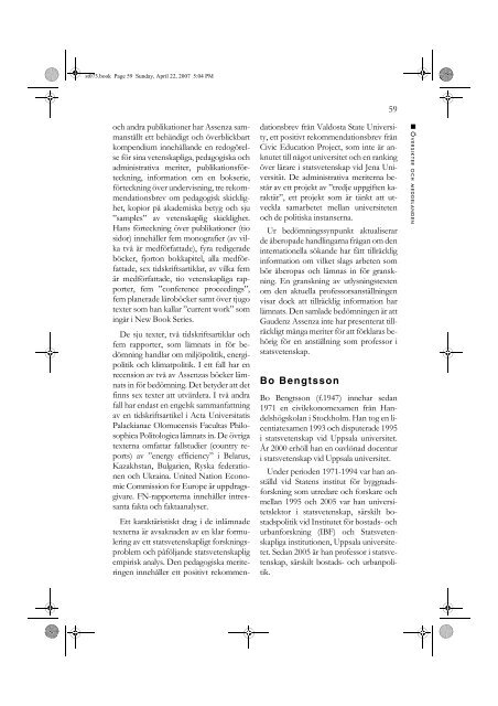 Hela nummer 2007/3 (PDF, 2429 kb) - Statsvetenskaplig tidskrift