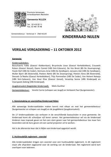lees verslag - Jeugd Nijlen