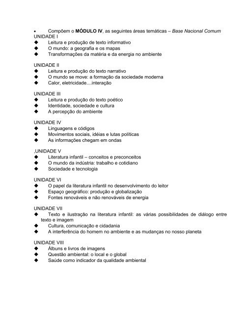 PLANO DE CURSO – PROINFANTIL - Gestão Escolar