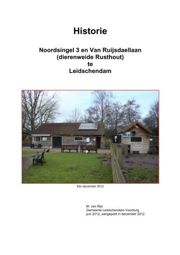 Historisch onderzoek Rusthout - Gemeente Leidschendam-Voorburg