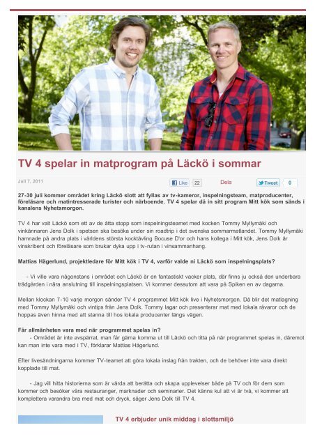 Sverigeresan Mitt Kok Pa Lacko Slott Gestaltningsverket