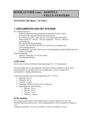 Rookkoepel (technische fiche) (pdf) - Fire-Proof bvba