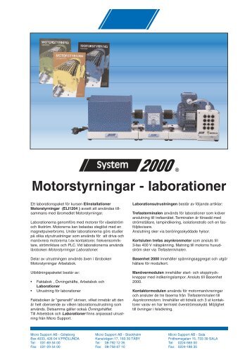 Motorstyrningar - laborationer - Terco