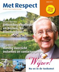 Met Respect - zomer 2012 - RESPECT Zorggroep Scheveningen