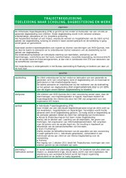 TRAJECTBEGELEIDING TOELEIDING NAAR ... - HVO-Querido