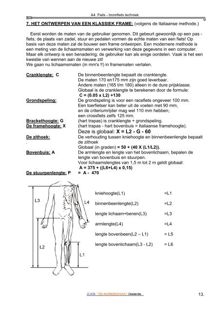 fiets – bromfietstechniek - Fietstoeren