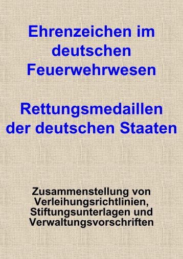 Ehrenzeichen im deutschen Feuerwehrwesen - Feuerwehr-orden.de