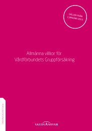 Allmänna villkor för Vårdförbundets Gruppförsäkring - SalusAnsvar