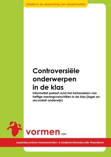 Controversiële onderwerpen in de klas - Vormen vzw