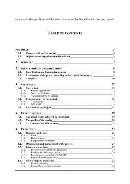 table of contents preamble 1. summary - ACT - Advanced ...