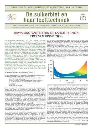 De suikerbiet en haar teelttechniek - Koninklijk Belgisch Instituut tot ...