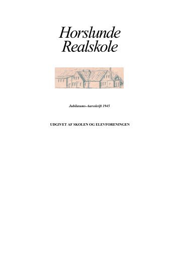 50 Års jubilæumsskrift - Horslunde realskole