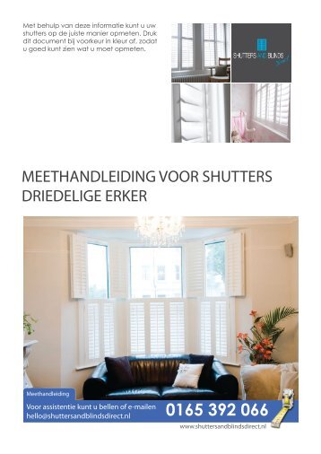 meethandleiding voor shutters driedelige erker - Shutters and Blinds