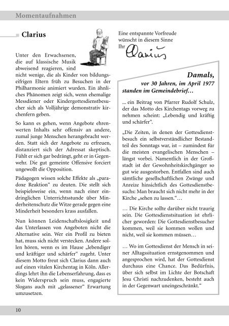 Gemeindebrief - Evangelische Clarenbach-Kirchengemeinde Köln ...