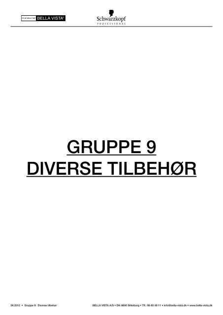 GRUPPE 9 DIVERSE TILBEHØR - Salon Danmark