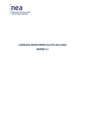 leidraad monitoring eu-ets 2013-2020 versie 0.1 - De Nederlandse ...