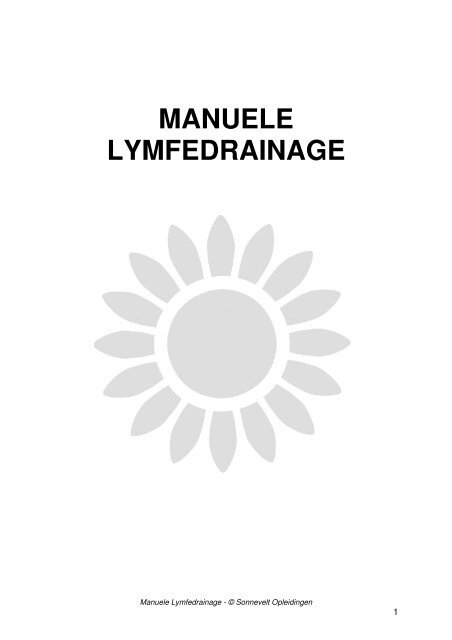 MANUELE LYMFEDRAINAGE - Sonnevelt Opleidingen