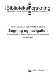 Søgning og navigation - Dansk Biblioteksforskning