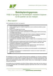 Opvolging van het beleidsplan - Vlaamse Sportfederatie