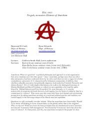 Hist. 1955 No gods, no masters: Histories of Anarchism - Cornell ...