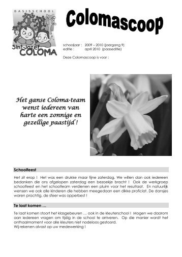 Het ganse Coloma-team wenst iedereen van harte een zonnige en ...