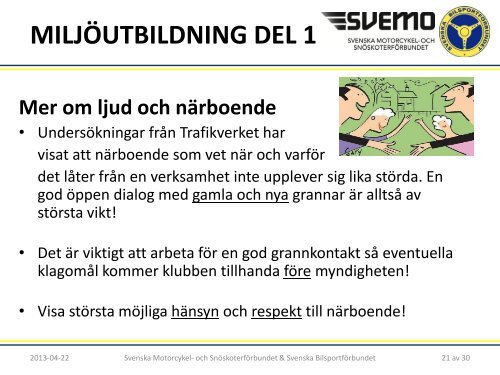 MILJÖUTBILDNING DEL 1 - Svenska Bilsportförbundet