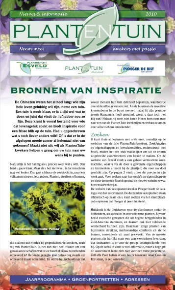 BRONNEN VAN INSPIRATIE - Plantentuin Esveld