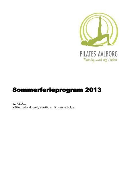 dette lille træningsprogram - Pilates Aalborg